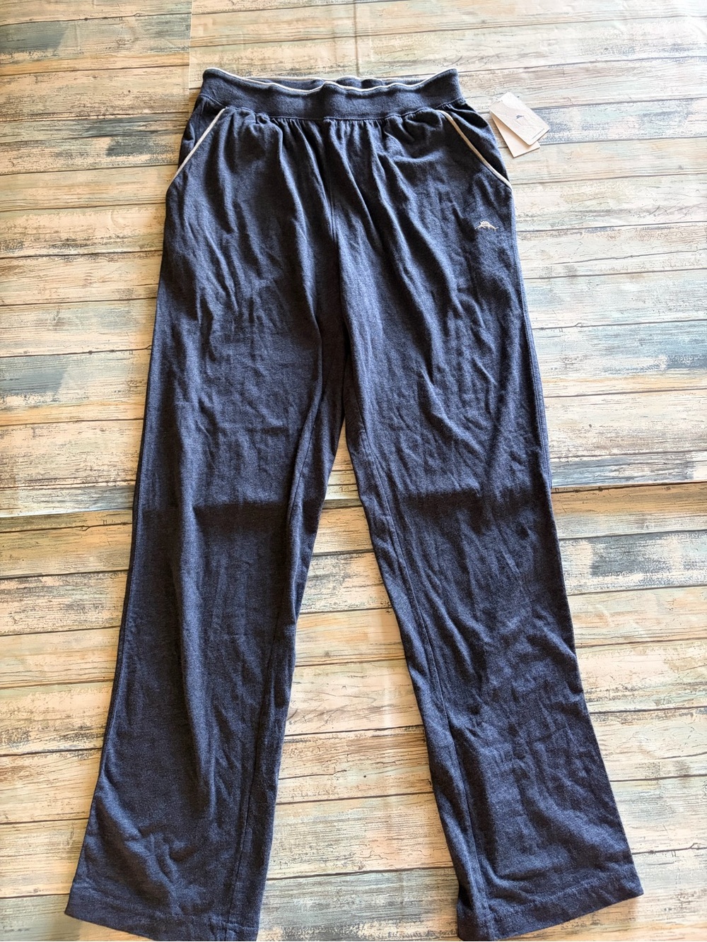 Tommy Bahama Heathered Navy  Knit Joggers/Longe Pants Unisex NWT Size S - Picture 2 of 5